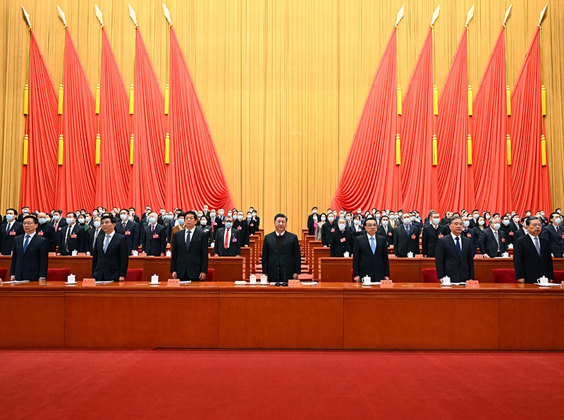 12月14日,中国文学艺术界联合会第十一次全国代表大会、中国作家协会第十次全国代表大会在北京人民大会堂开幕。习近平、李克强、栗战书、汪洋、王沪宁、赵乐际、韩正等出席大会。新华社记者 李学仁 摄